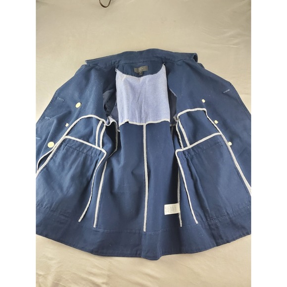 J. Crew Peacoat Womens 4 blue Navy Heavyweight Cotton Twill Double Breasted - Picture 5 of 13